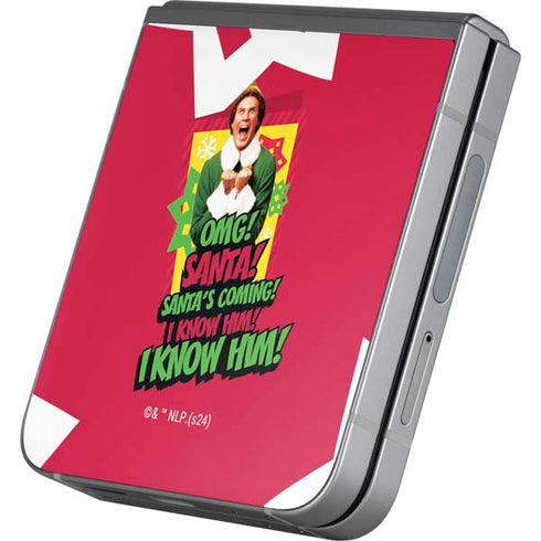 Elf OMG Santas Coming Galaxy Z Flip6 Skin